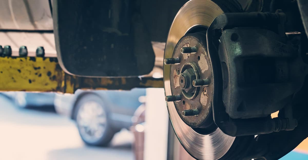 Mechanic working on a car